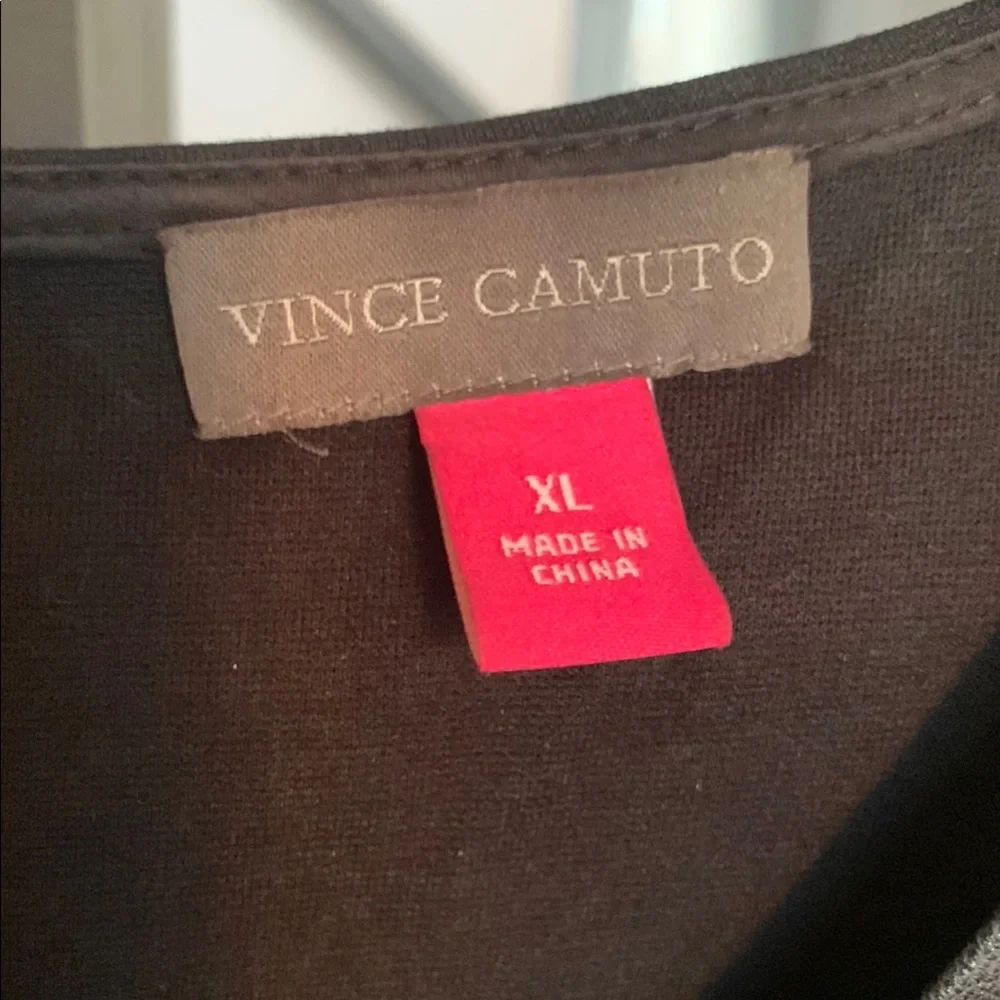 Vince Camuto Black Leather Top - Picture 3 of 8
